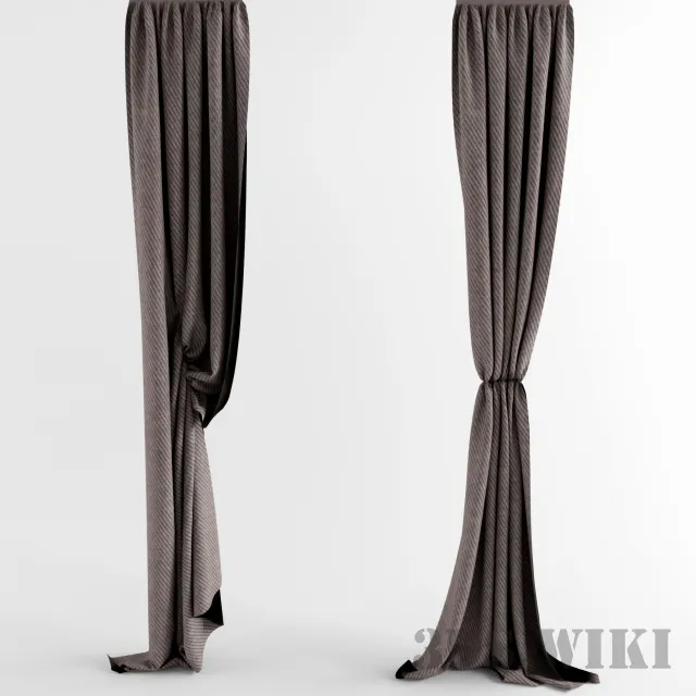 decoration – Asymmetric curtains 3ds Max