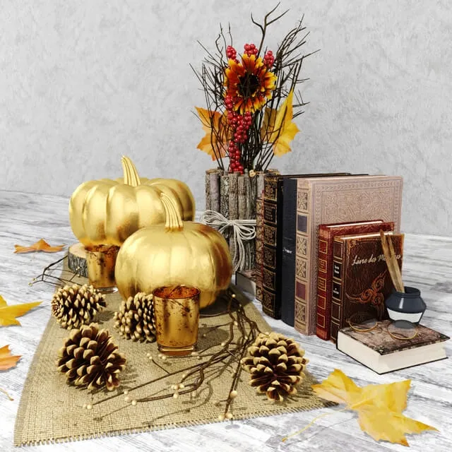 decoration – Autumn decor set 3ds Max