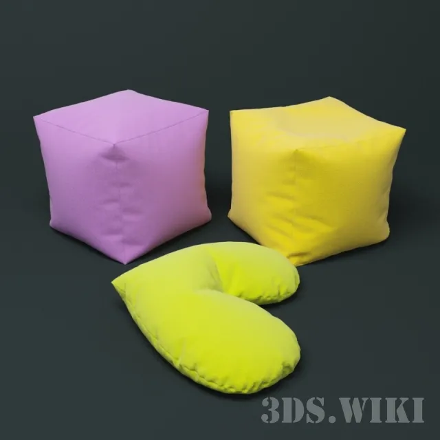 decoration – Baby pillows 3ds Max