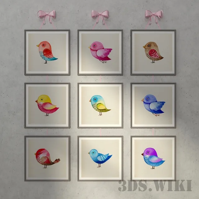 decoration – Baby wall pictures 3ds Max