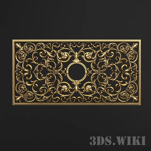 decoration – Baroque radiator grill 3ds Max