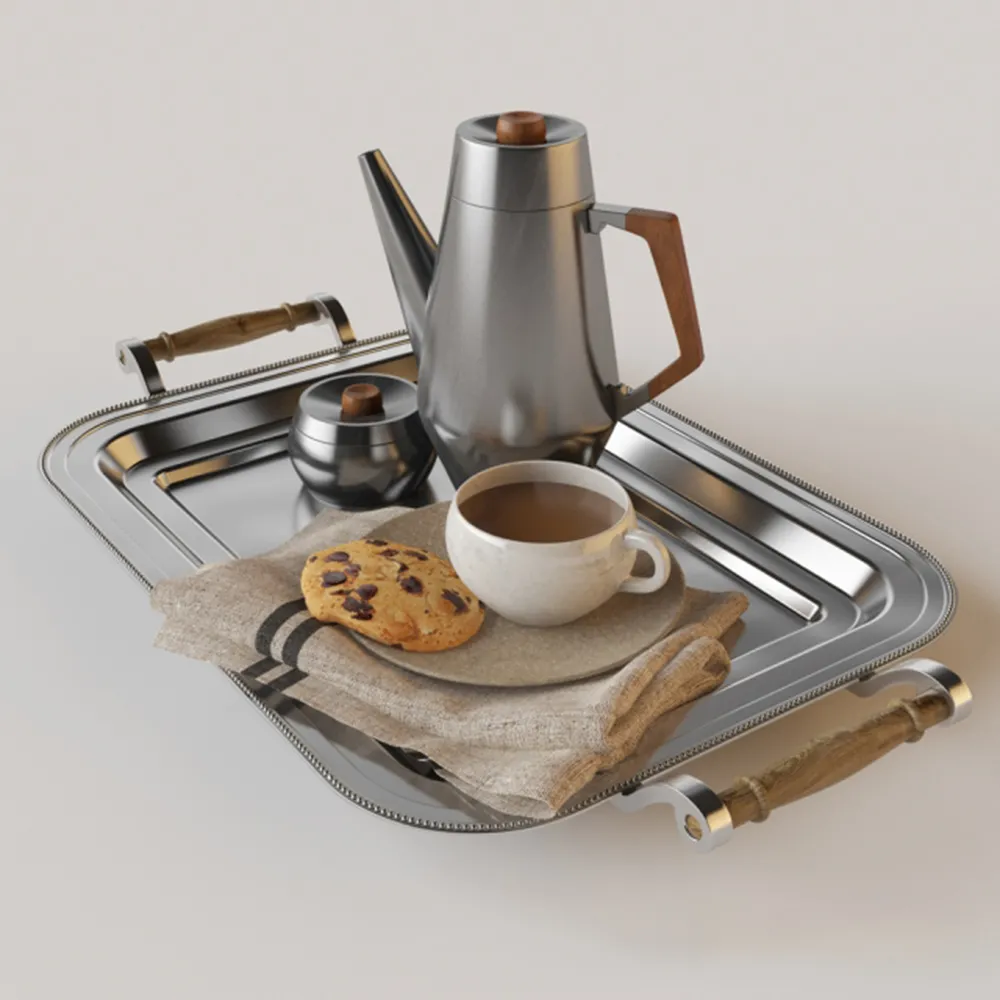 decoration – Beautiful coffee or tea set 3ds Max