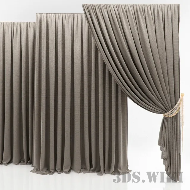 decoration – Beautiful curtains gathered and thrown 3ds Max