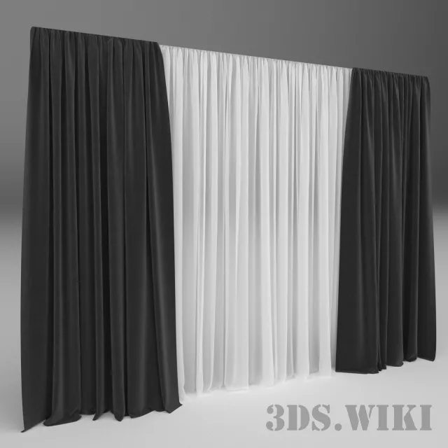 decoration – Beautiful cute curtains 3ds Max