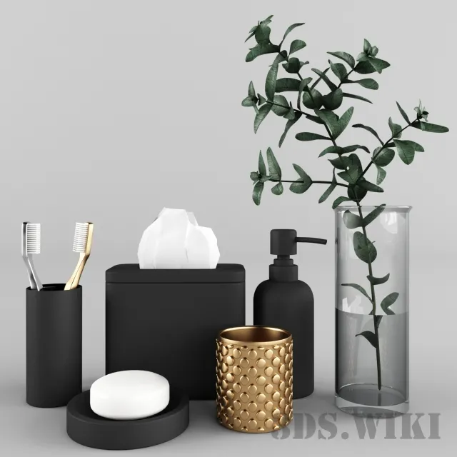 decoration – Beautiful decorative bathroom set 3ds Max