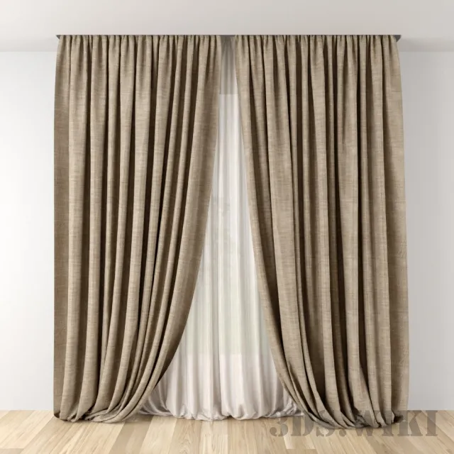 decoration – Beautiful Living Room Curtains 3ds Max