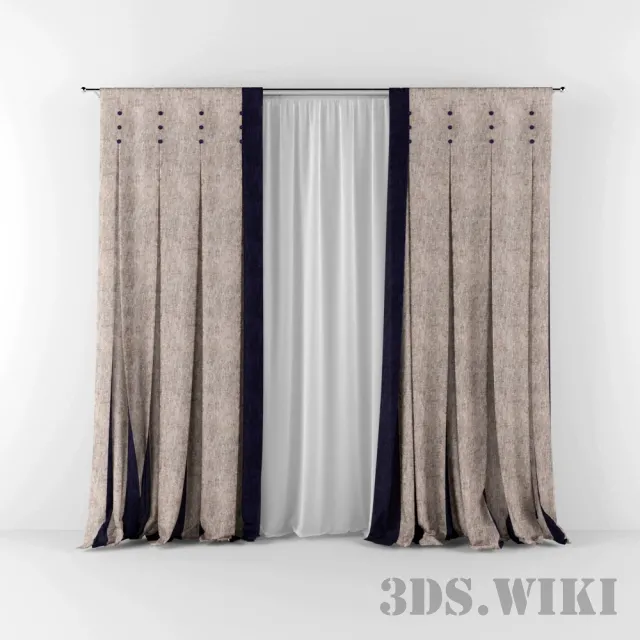 decoration – Beautiful Modern Curtains 3ds Max