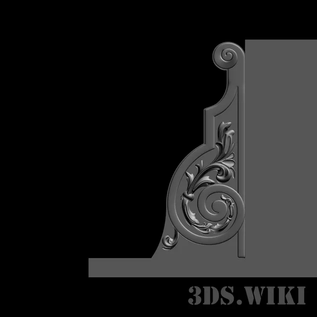 decoration – Beautiful modern stucco in the interior 3ds Max