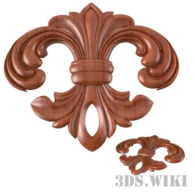 decoration – Beautiful modern stucco molding with texture 3ds Max