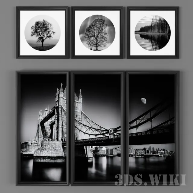 decoration – Beautiful modular pictures 3ds Max