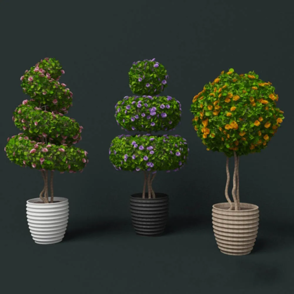 decoration – Beautiful plants – flowers 3ds Max