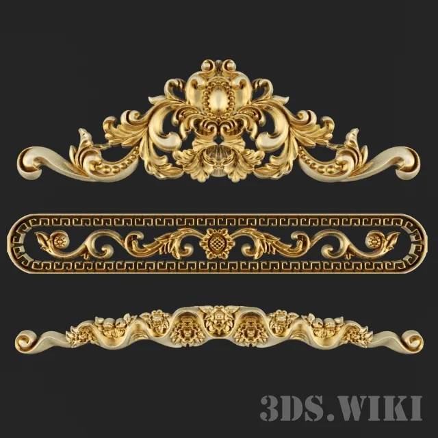 decoration – Beautiful stucco patterns 3ds Max