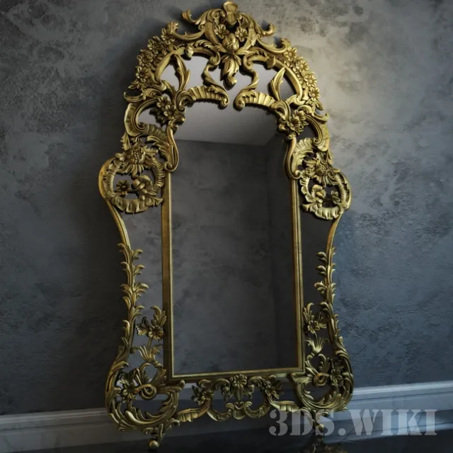 decoration – Beautiful wall mirror for the bedroom 3ds Max
