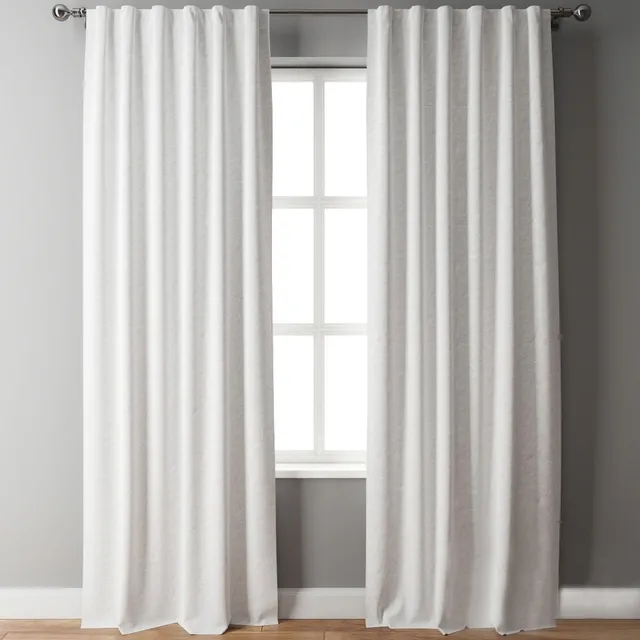 decoration – Belgian Flax Linen Curtain White Pottery Barn 3ds Max