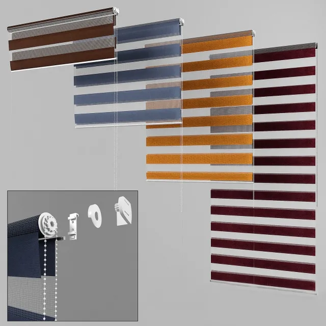 decoration – Blinds Day and Night 3ds Max