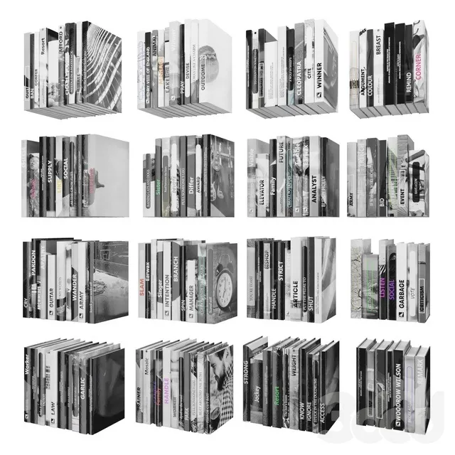 DECORATION – BOOKS – 3D MODELS – 3DS MAX – FREE DOWNLOAD – 2870