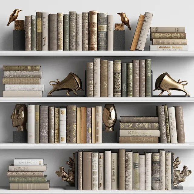DECORATION – BOOKS – 3D MODELS – 3DS MAX – FREE DOWNLOAD – 2878