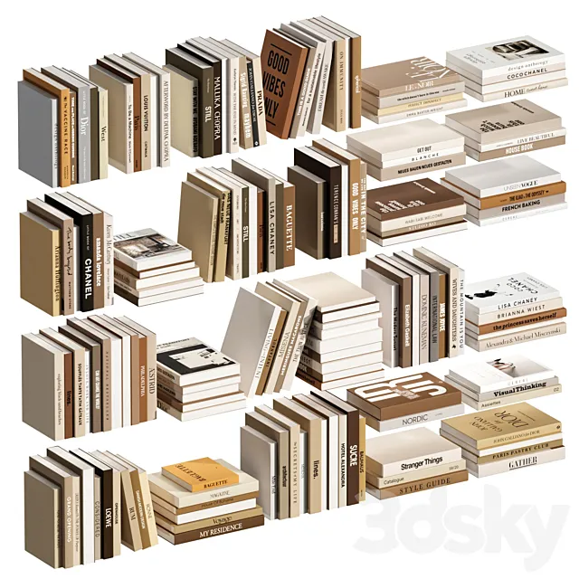 DECORATION – BOOKS – 3D MODELS – 3DS MAX – FREE DOWNLOAD – 2892