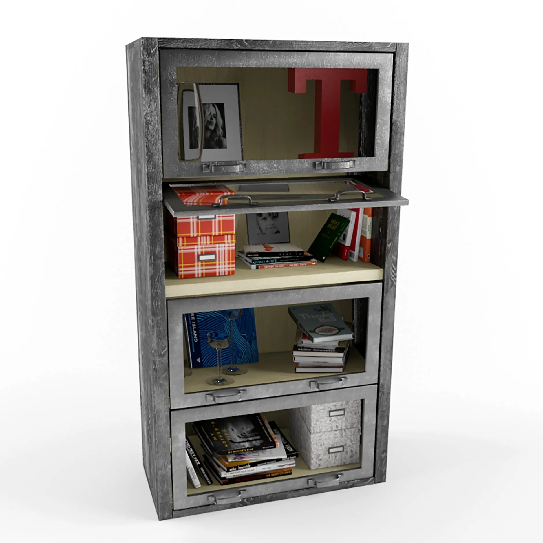 decoration – Books cabinet 06 3ds Max