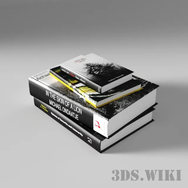 decoration – Books – modern literature 3ds Max