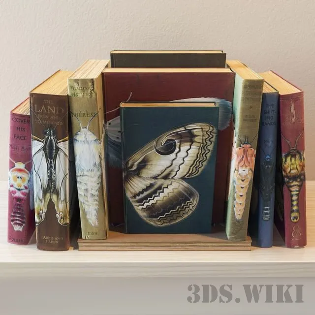 decoration – Books set 3ds Max