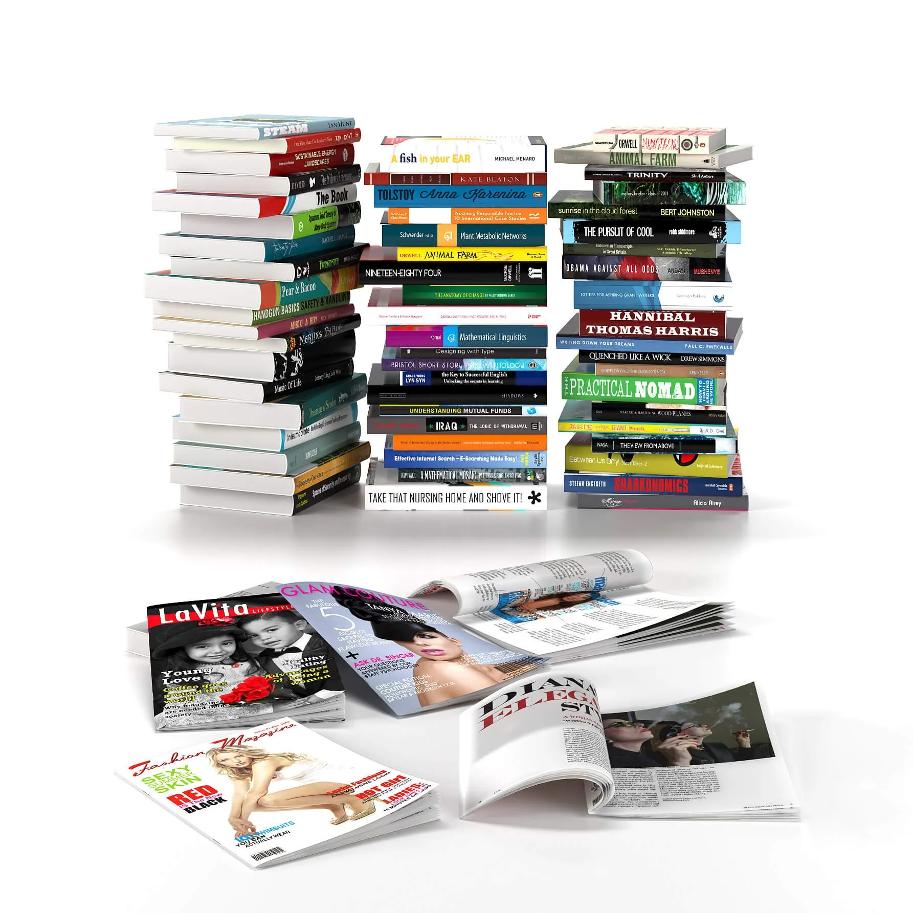 decoration – Books Vol 3 3ds Max