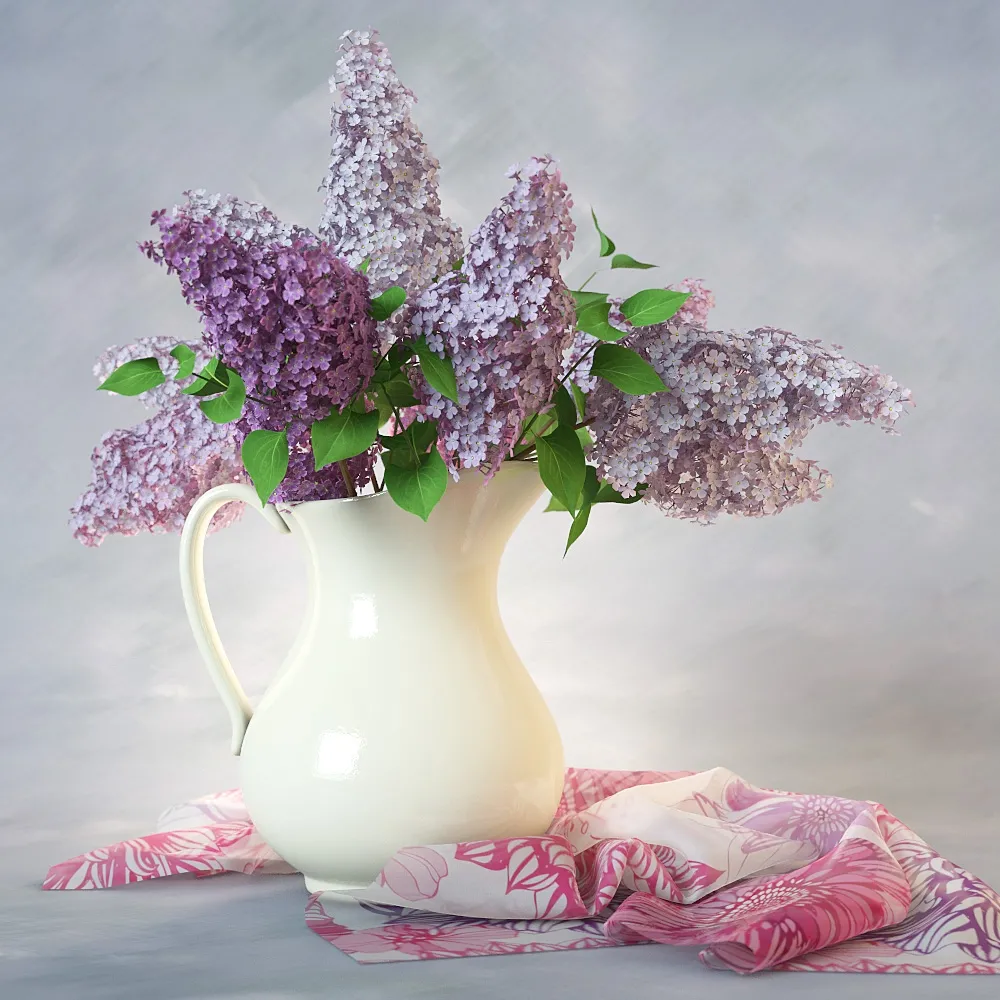 decoration – Bouquet of lilac 89 3ds Max
