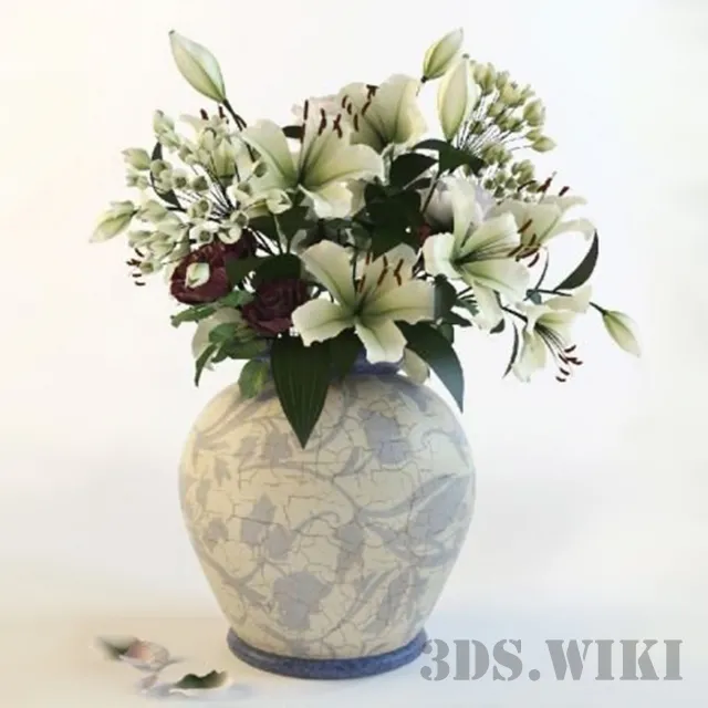 decoration – Bouquet of Lilies 3ds Max