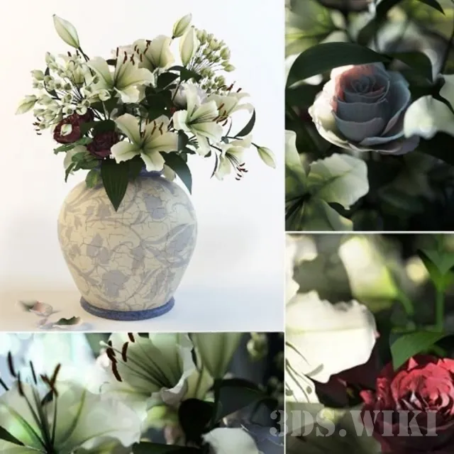 decoration – Bouquet of Lilies 3ds Max