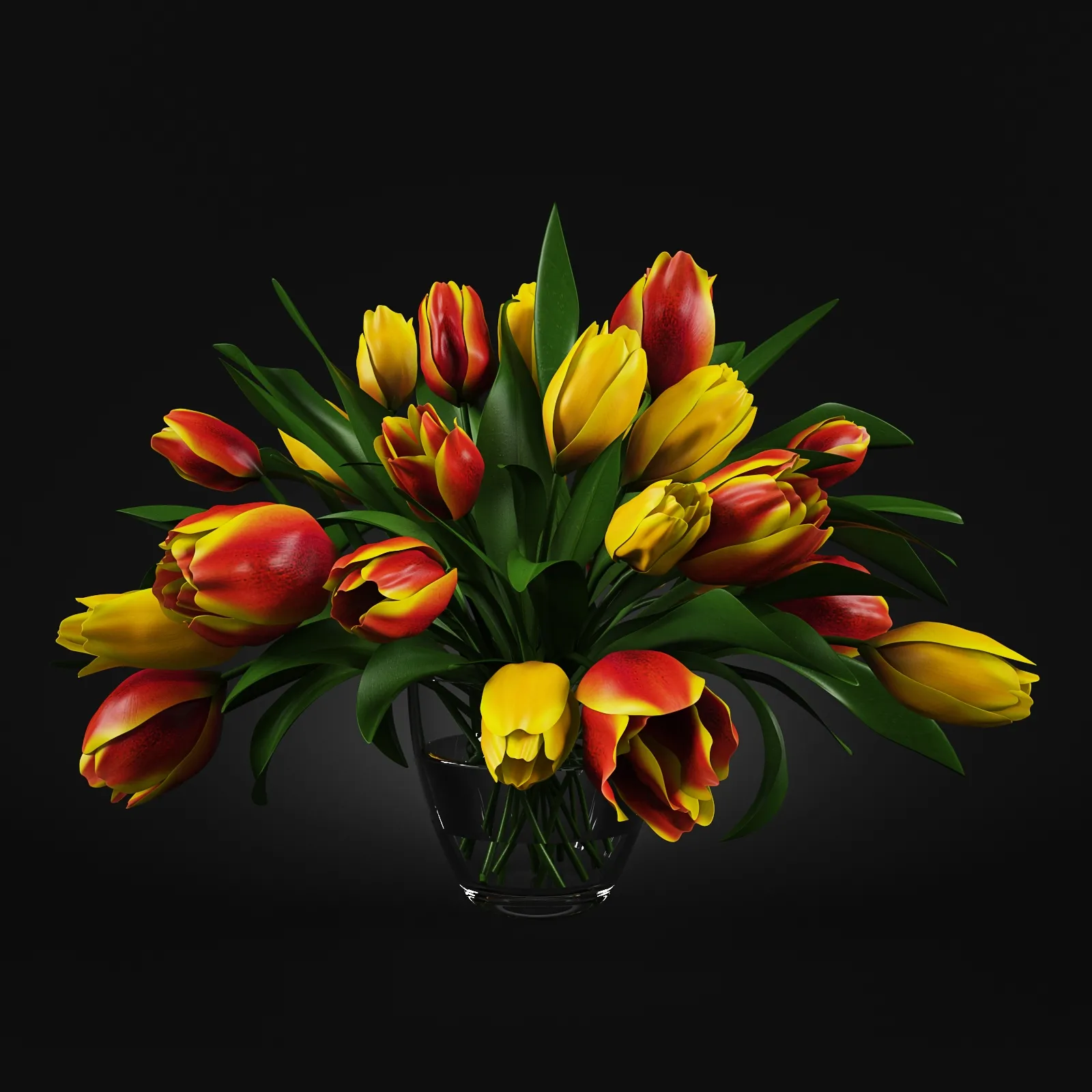 decoration – Bouquet of tulips in a vase 2 3ds Max