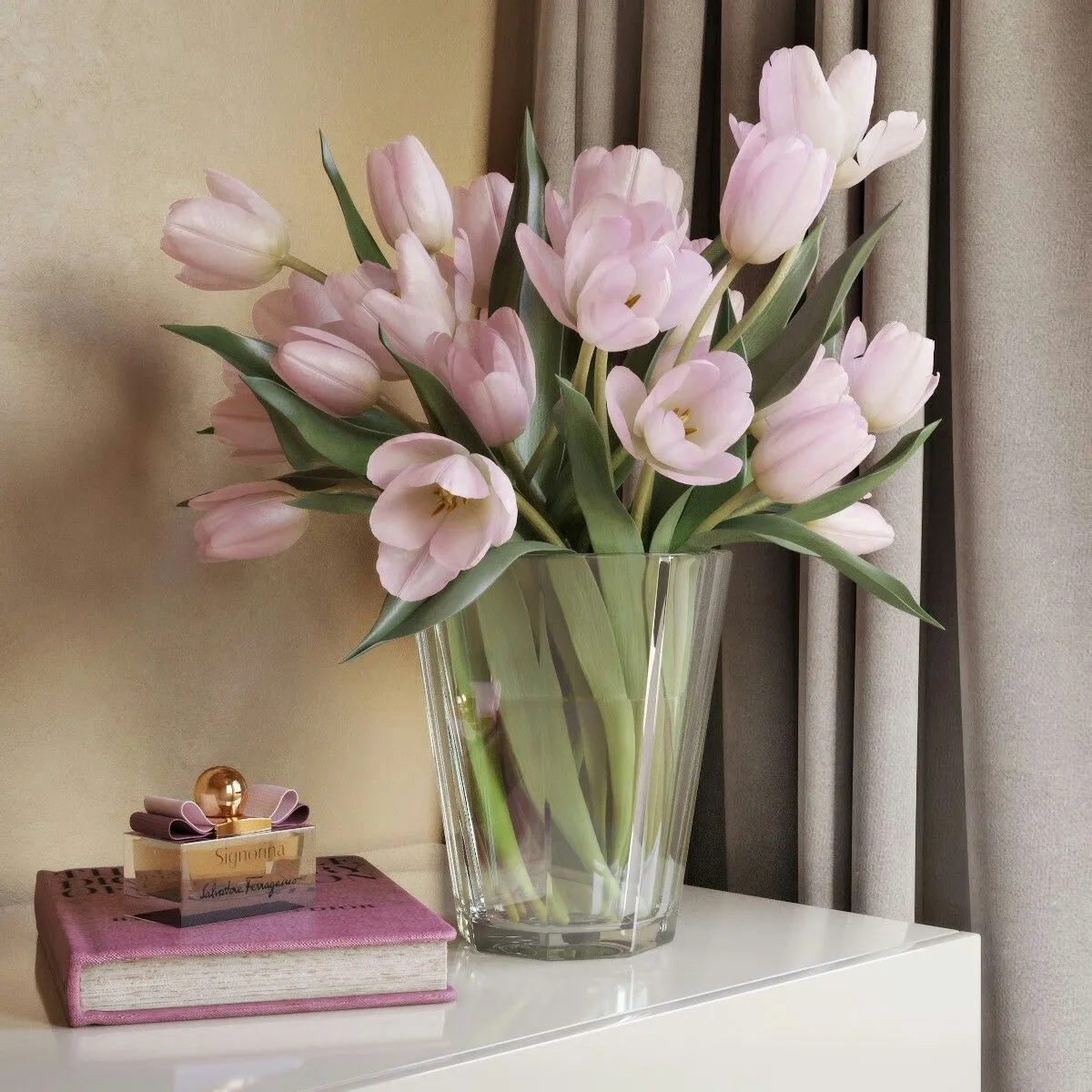 decoration – Bouquet of tulips in a vase 3ds Max