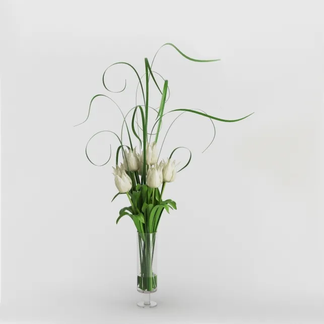 decoration – Bouquet of tulips in a vase vgnewtrend flower arrangements 3ds Max