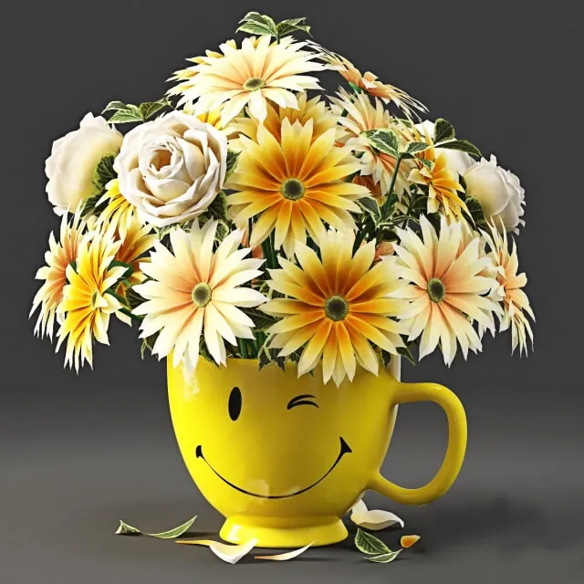 decoration – Bouquet Smile 3ds Max