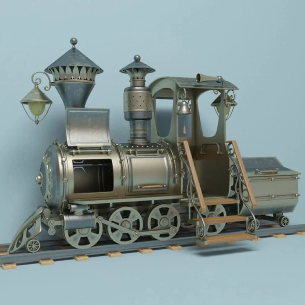 decoration – Brazier Steam locomotive 3ds Max