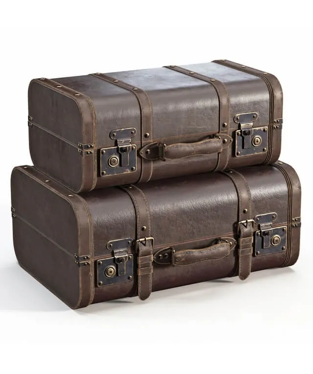 decoration – Brown  Suitcases 3ds Max