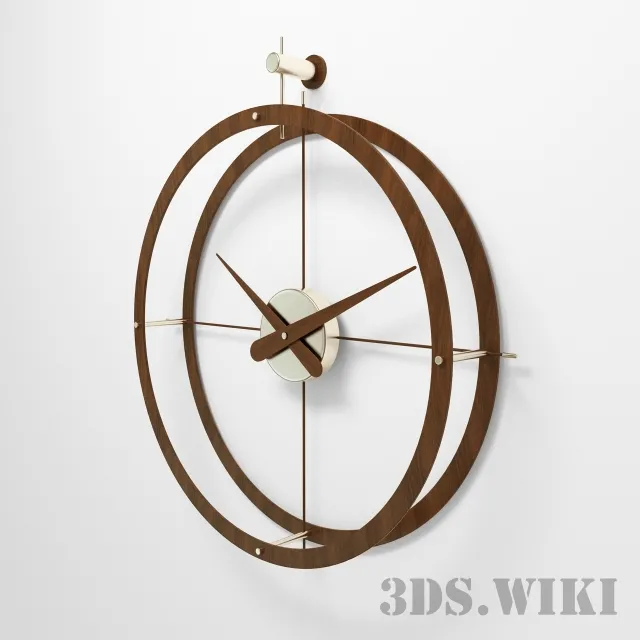 decoration – Brown wall clock 3ds Max