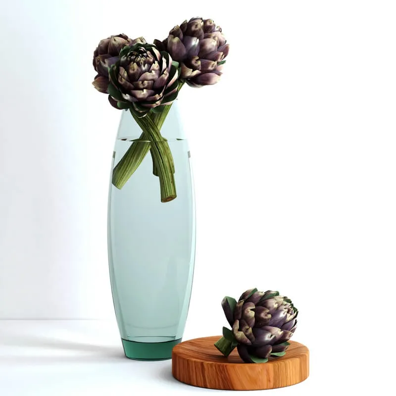 decoration – Burgundy Artichokes 01 3ds Max