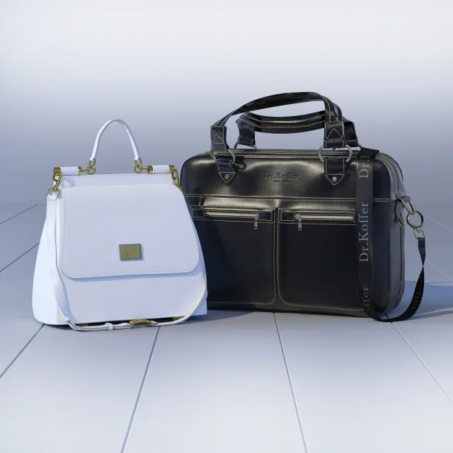 decoration – Business leather bag Dr.Koffer 3ds Max