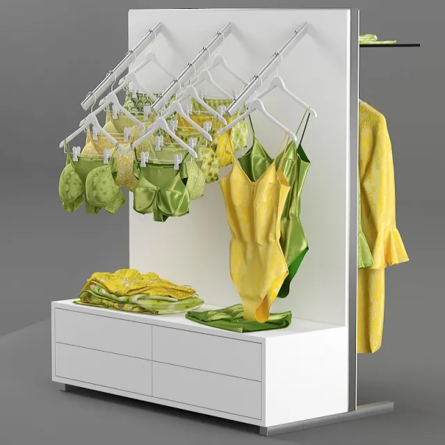 decoration – business with clothes rack 3ds Max