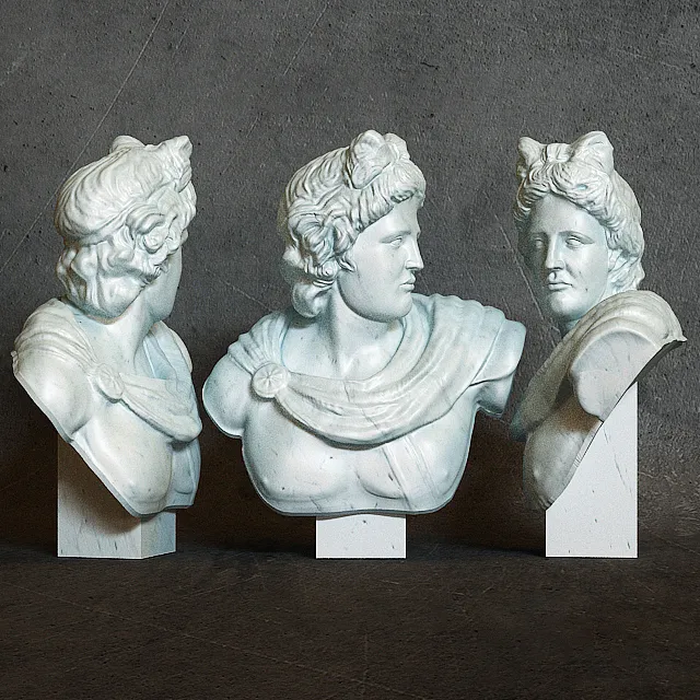 decoration – Bust of Apollo 9 3ds Max