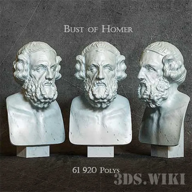 decoration – Bust of Homer 3ds Max