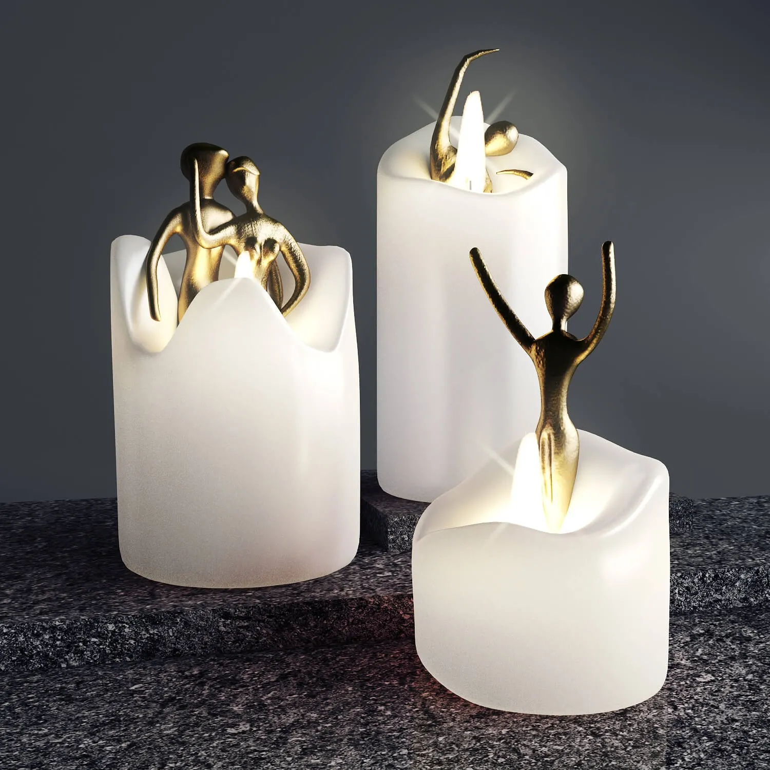 decoration – Candles 3ds Max