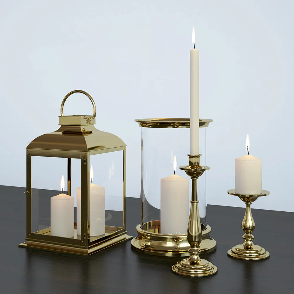 decoration – Candles and candlesticks 3ds Max