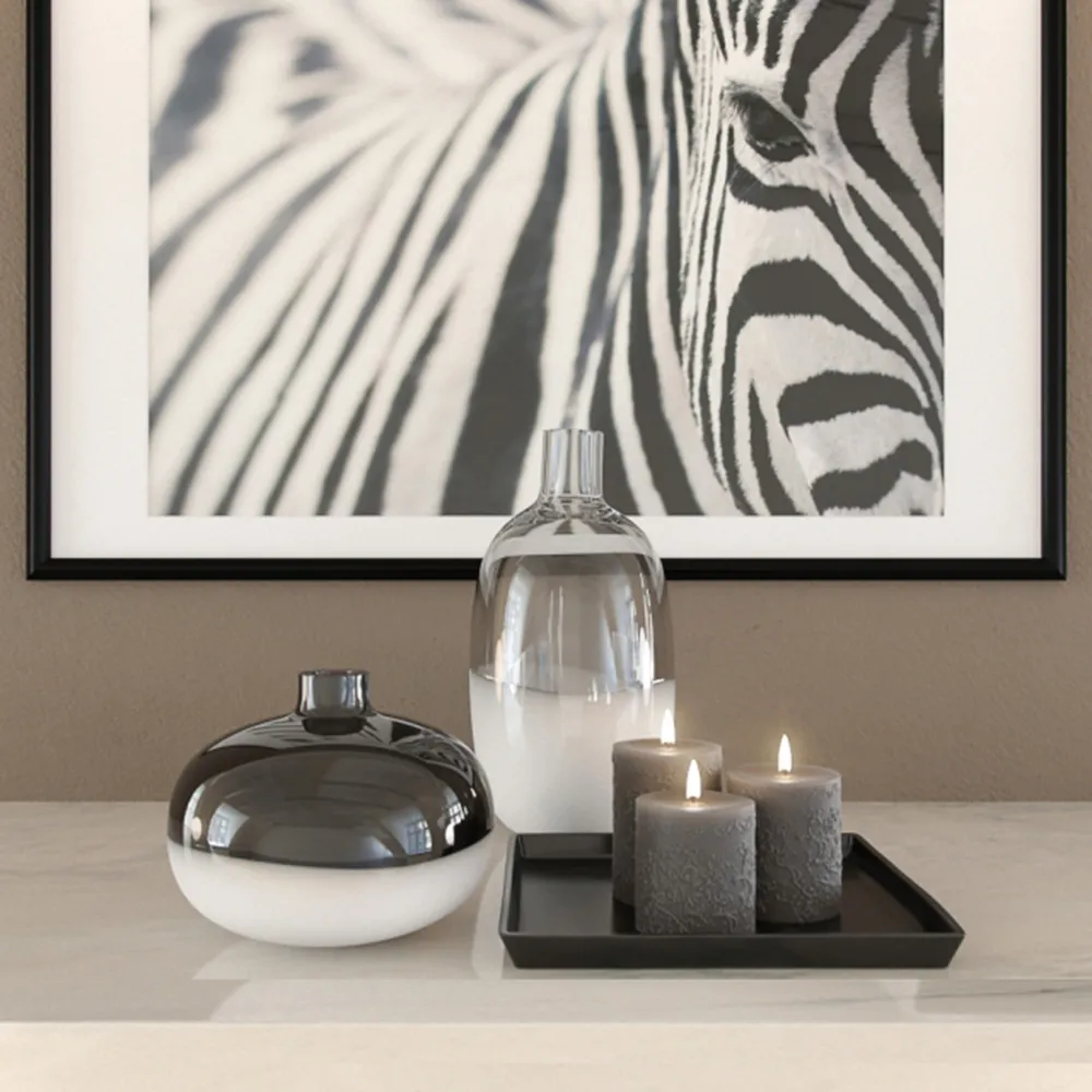 decoration – Candles and glass vases 3ds Max