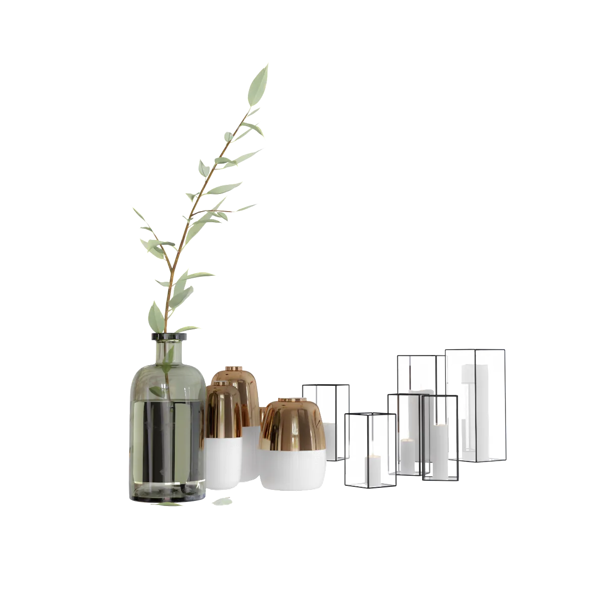 decoration – Candles decor set 3ds Max