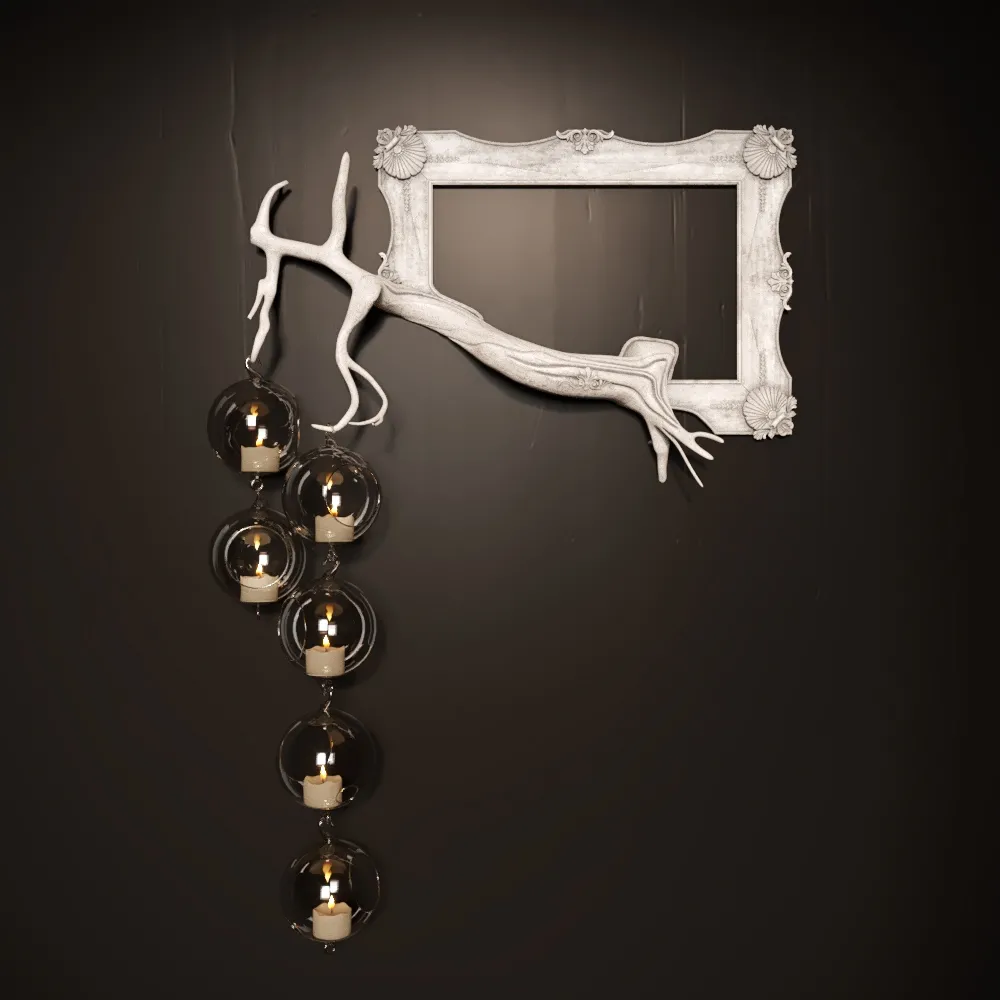 decoration – Candles in balls 3ds Max