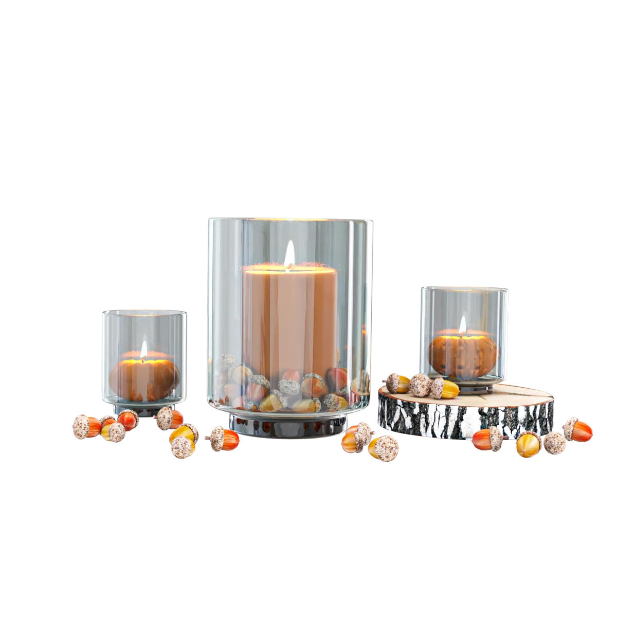 decoration – Candles set 3ds Max