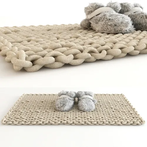 decoration – Carpet and slippers 3ds Max