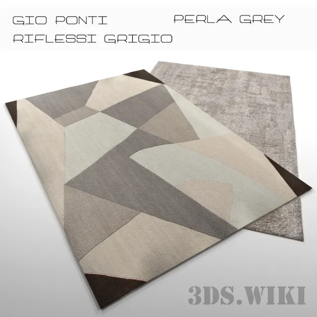decoration – Carpets GIO PONTI RIFLESSI GRIGIO / PERLA GRAY 3ds Max