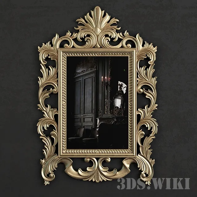 decoration – Carving wall mirror 3ds Max